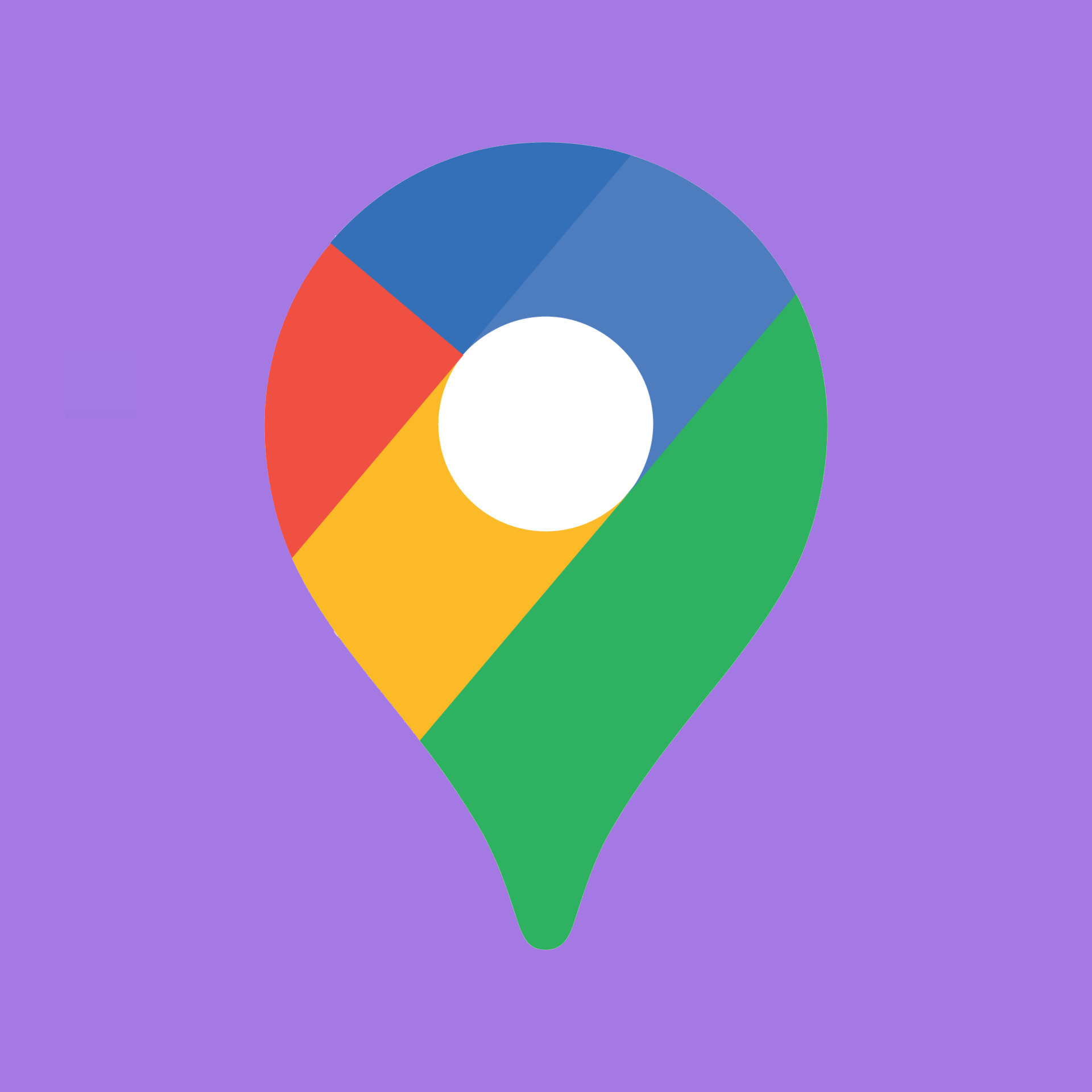Google Maps Icon - Purple Background