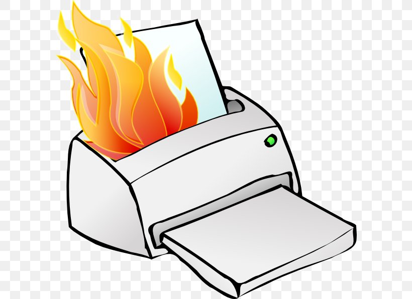 printer with flames