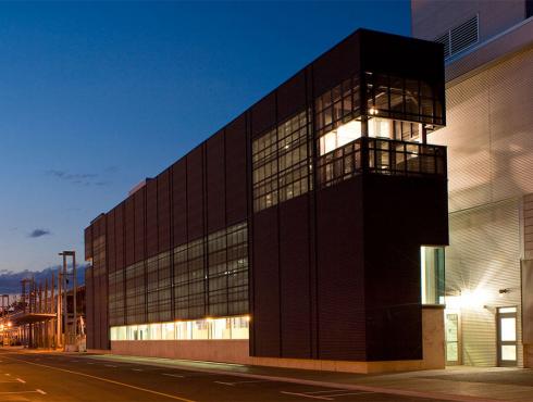 Port campus at night